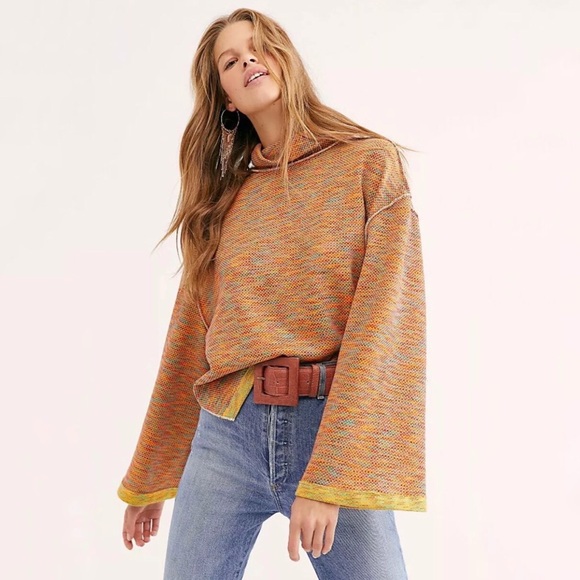Free People Sweaters - Free People Sunny Days Stretch Cotton Turtle neck